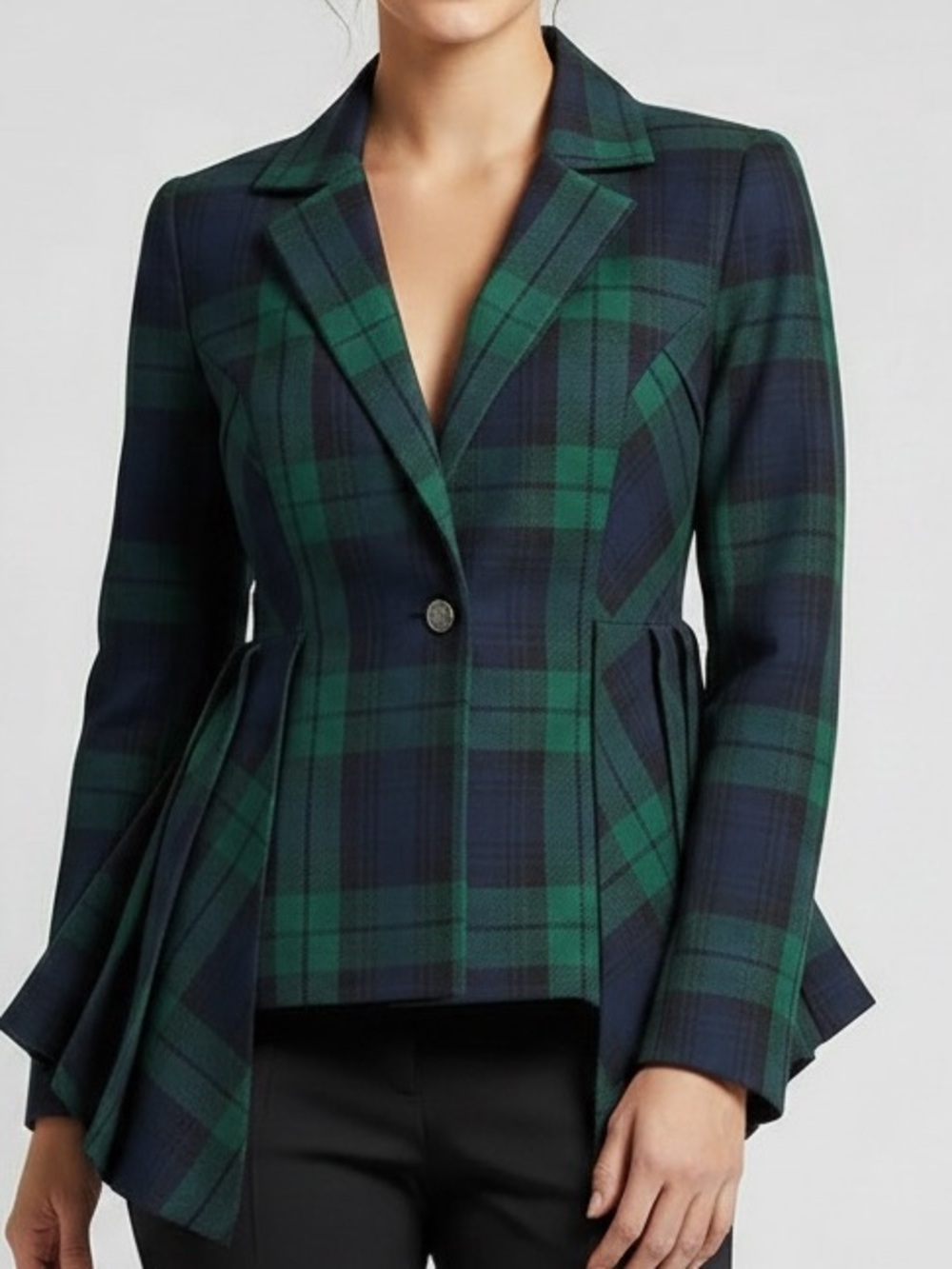 NWT! Tartan Coachwoman Blazer by Pyramid Collection, SMALL